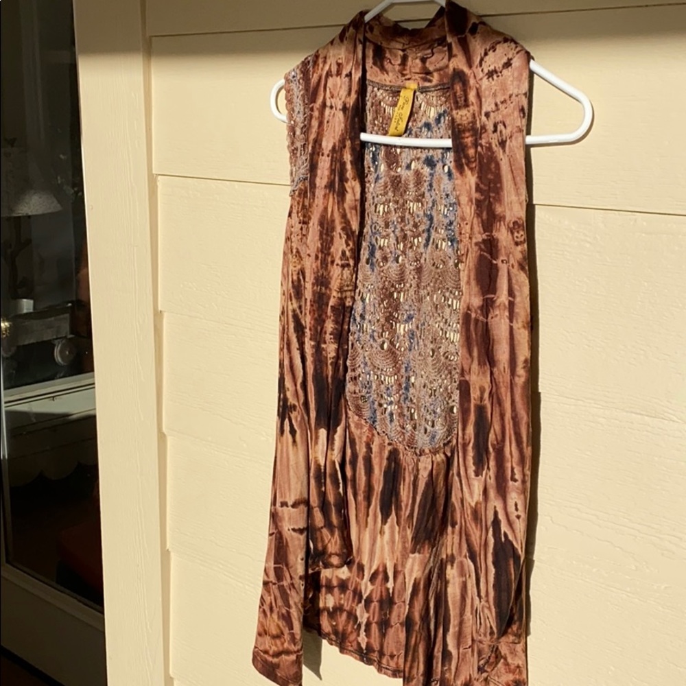 Tie dye boho vest